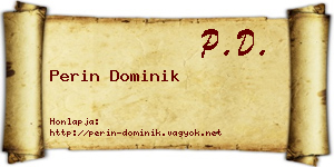 Perin Dominik névjegykártya